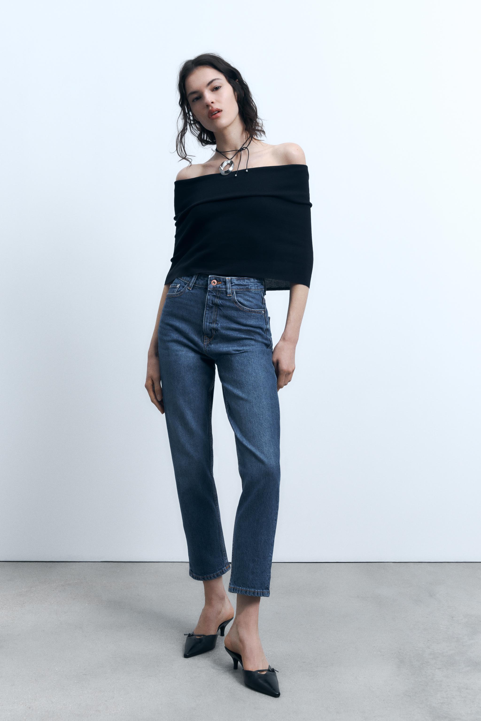 Zara ankle best sale grazer jeans