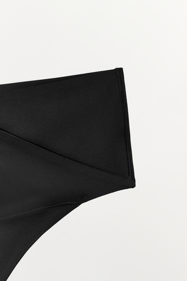 POLYAMIDE BLEND THONG WITH CRISS-CROSS WAIST - Black by Zara - Image 8