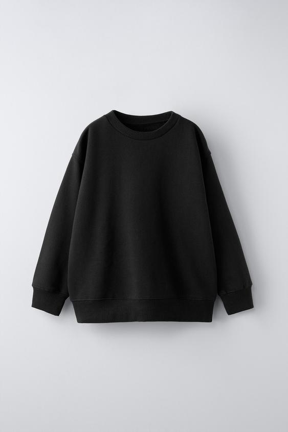 PLAIN PLUSH HOODIE - Black | ZARA United Kingdom