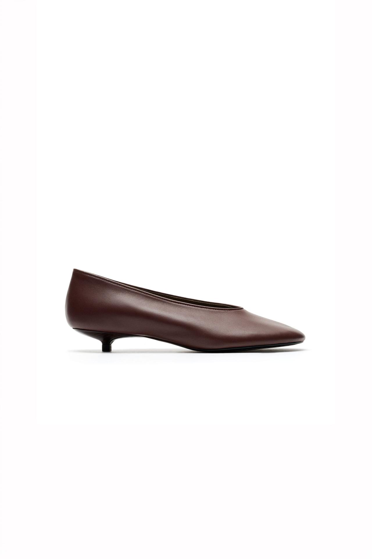Low heel leather ballet flat - LIMITED EDITION — Burgundy Red
