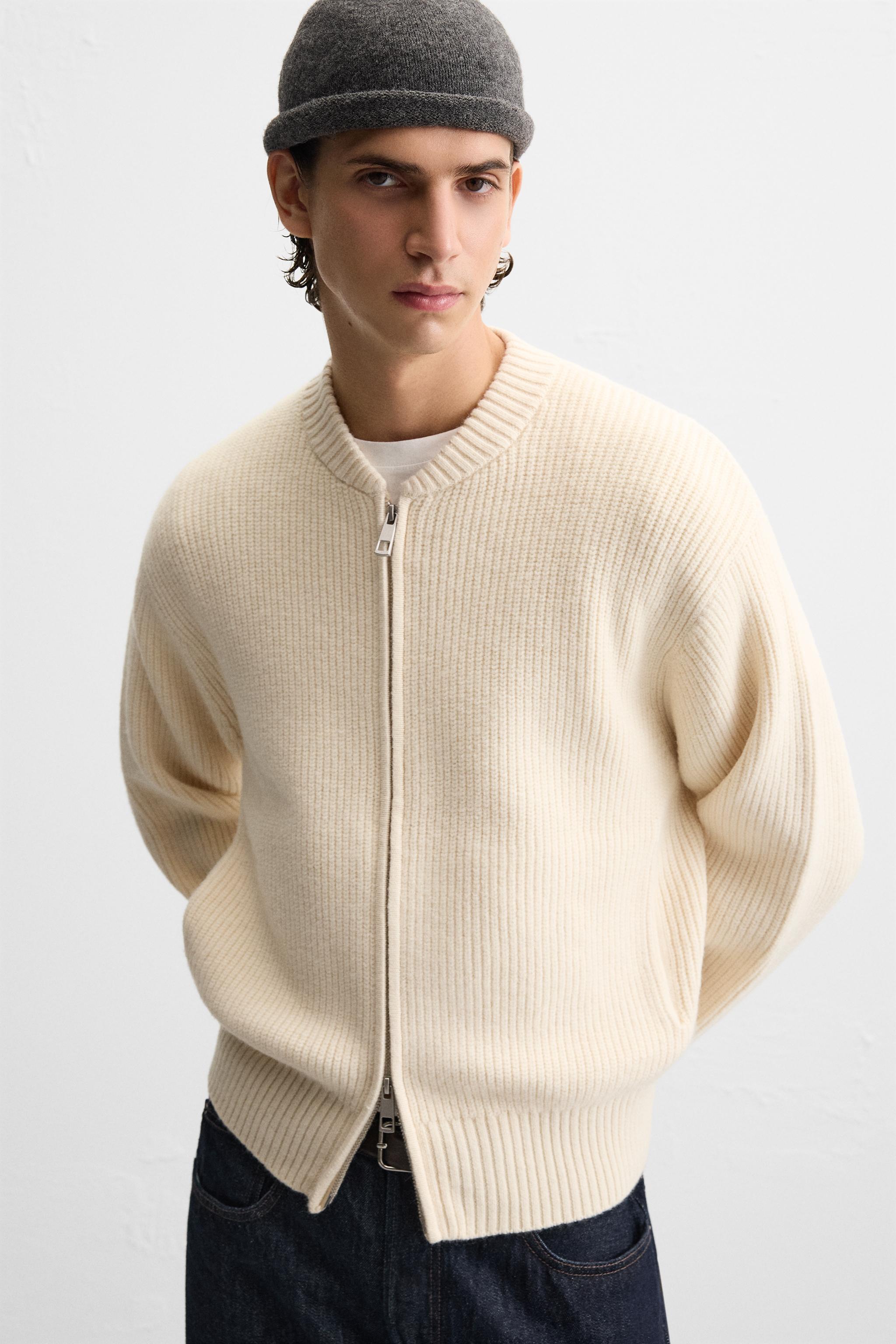 ジップアップニットカーディガン - エクリュ | ZARA Japan / 日本
