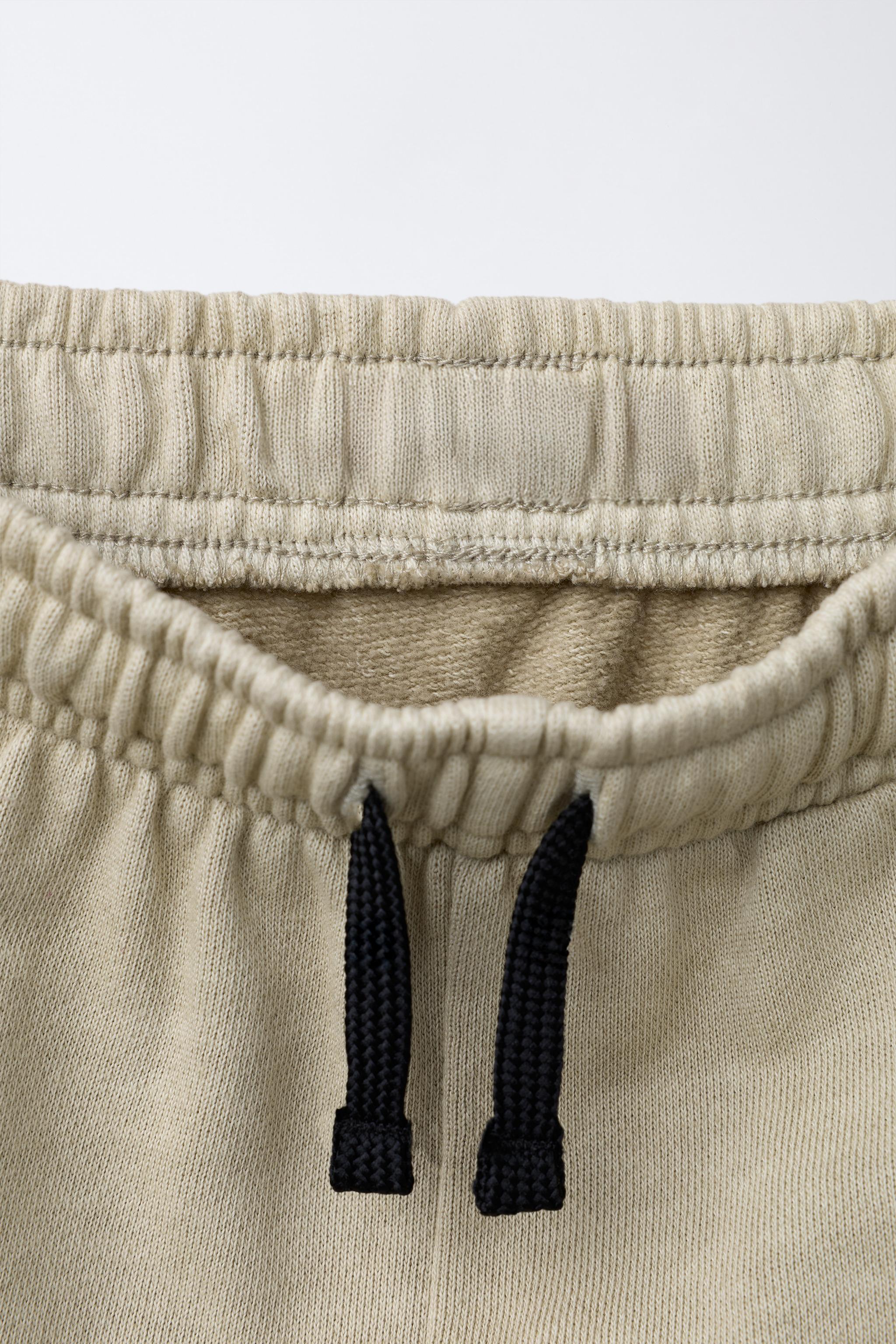 GARMENT DYE WIDE LEG FLEECE PANTS