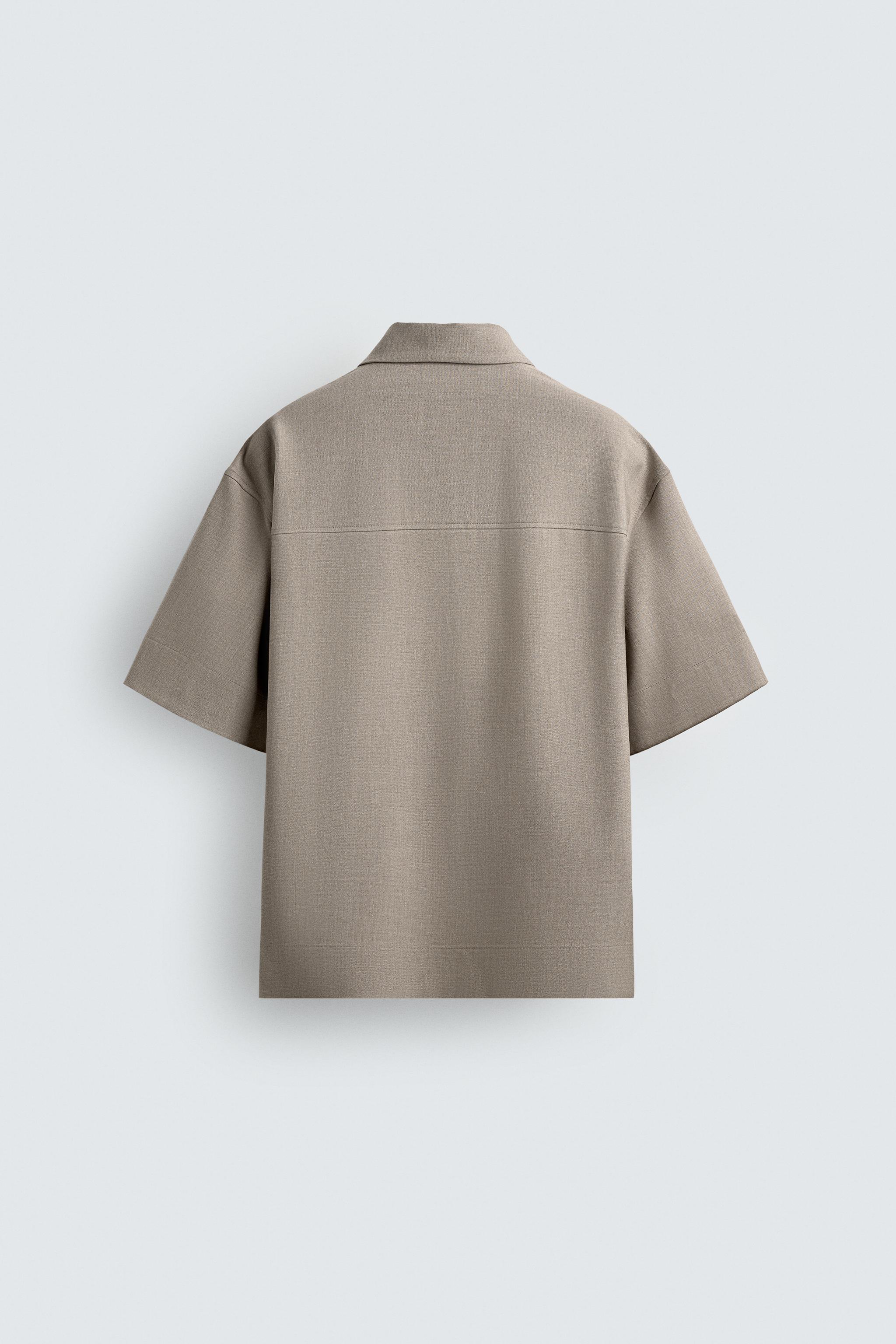TECHNICAL ZIP POLO SHIRT - Mid-ecru | ZARA United States