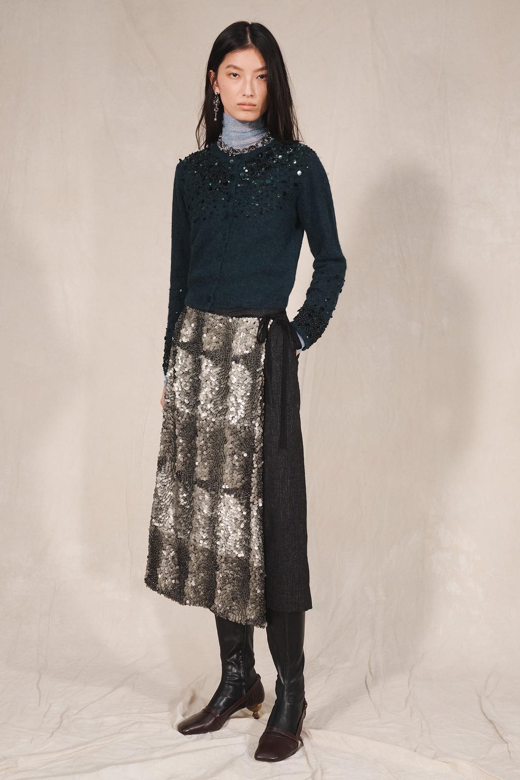LIMITED EDITION MIXED SEQUIN PAREO SKIRT
