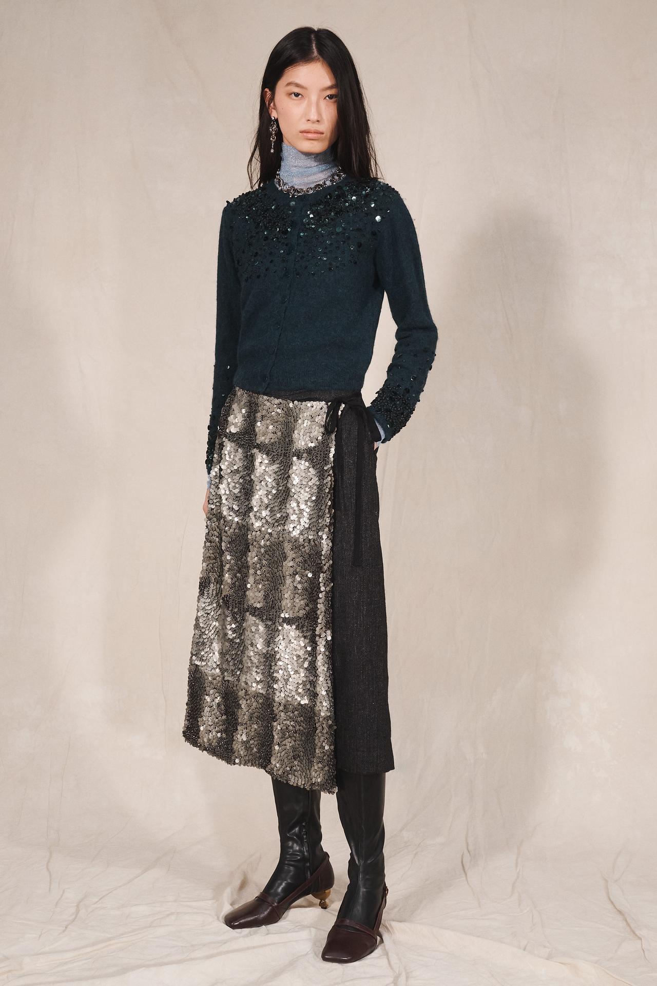 LIMITED EDITION MIXED SEQUIN PAREO SKIRT