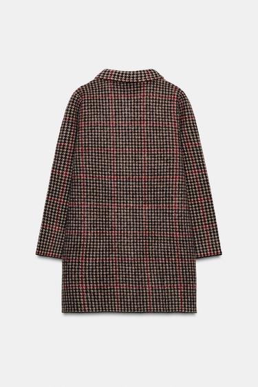 MANTEAU 100% LAINE PIED-DE-POULE - Multicolore de Zara - Image 7