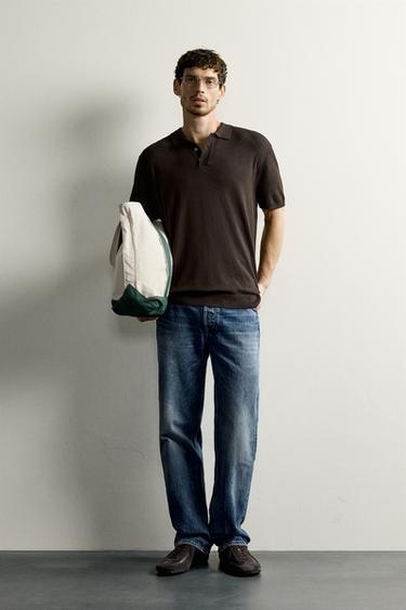 POLO PUNTO REGULAR FIT - Chocolate de Zara