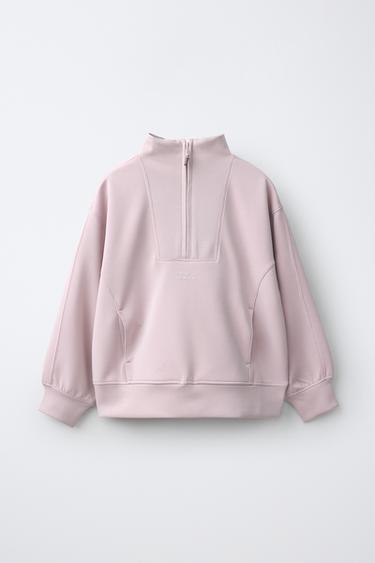 SPORTY SWEATSHIRT MODAL BLEND - Pink by Zara