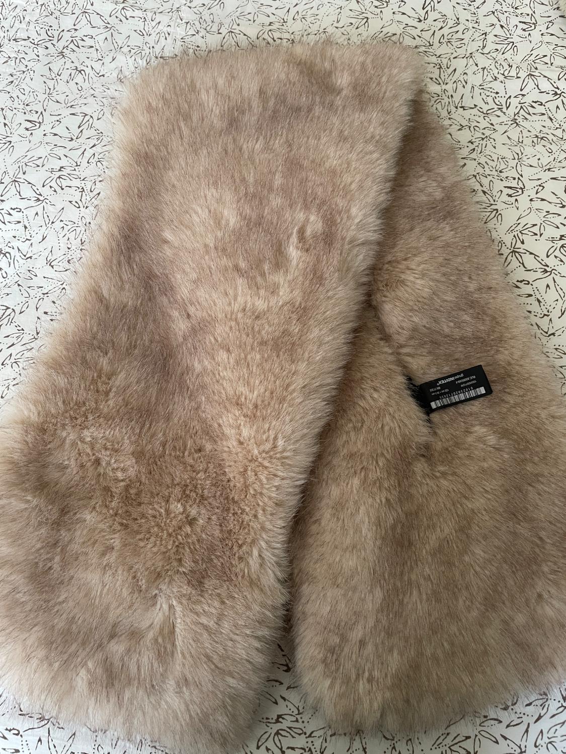 PLAIN FAUX FUR SCARF - Image 3