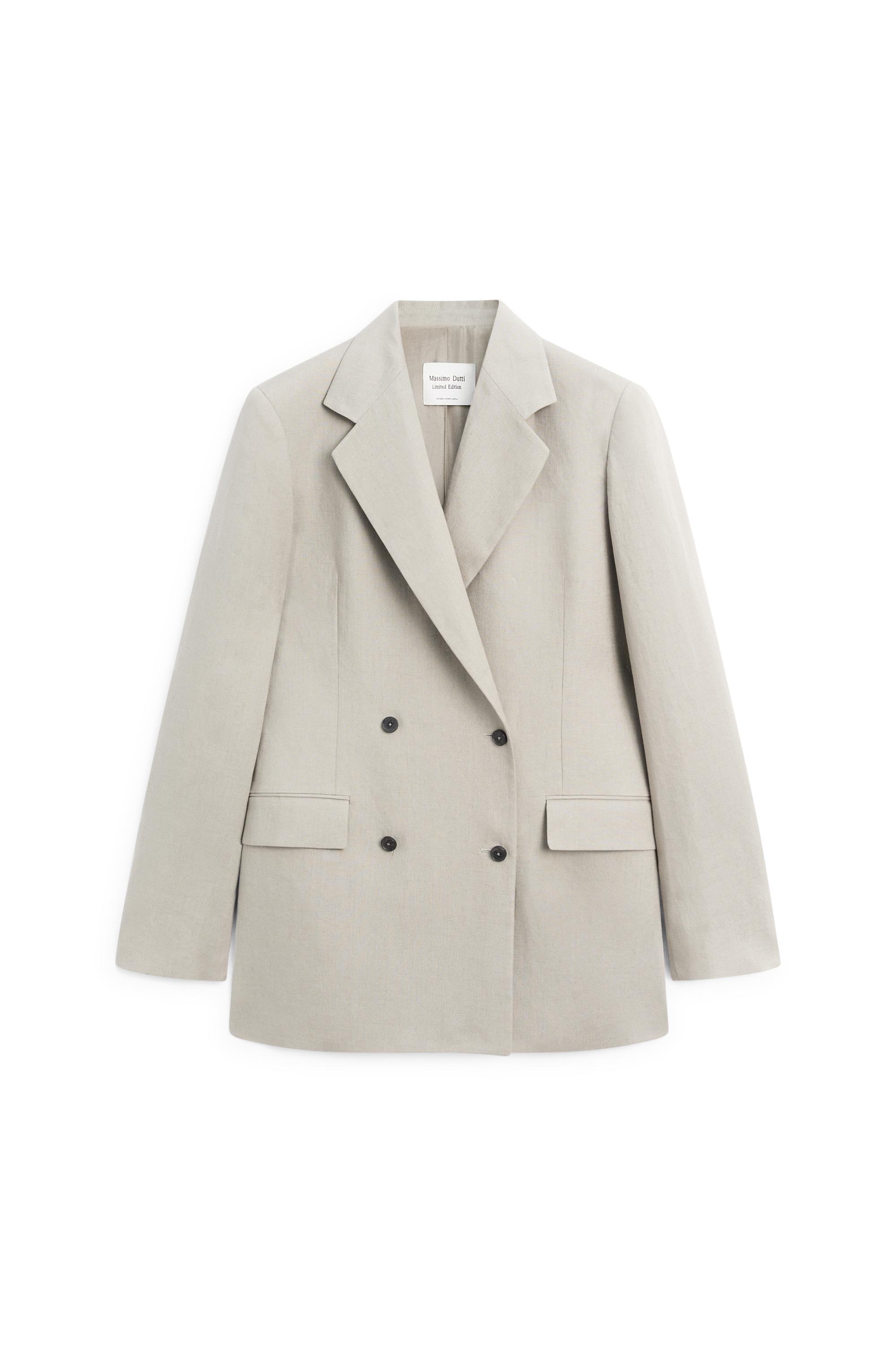 100% linen double-breasted suit blazer - LIMITED EDITION