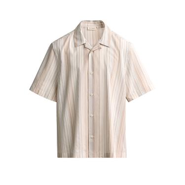 CAMISA REGULAR FIT RAYAS - Beige claro de Zara