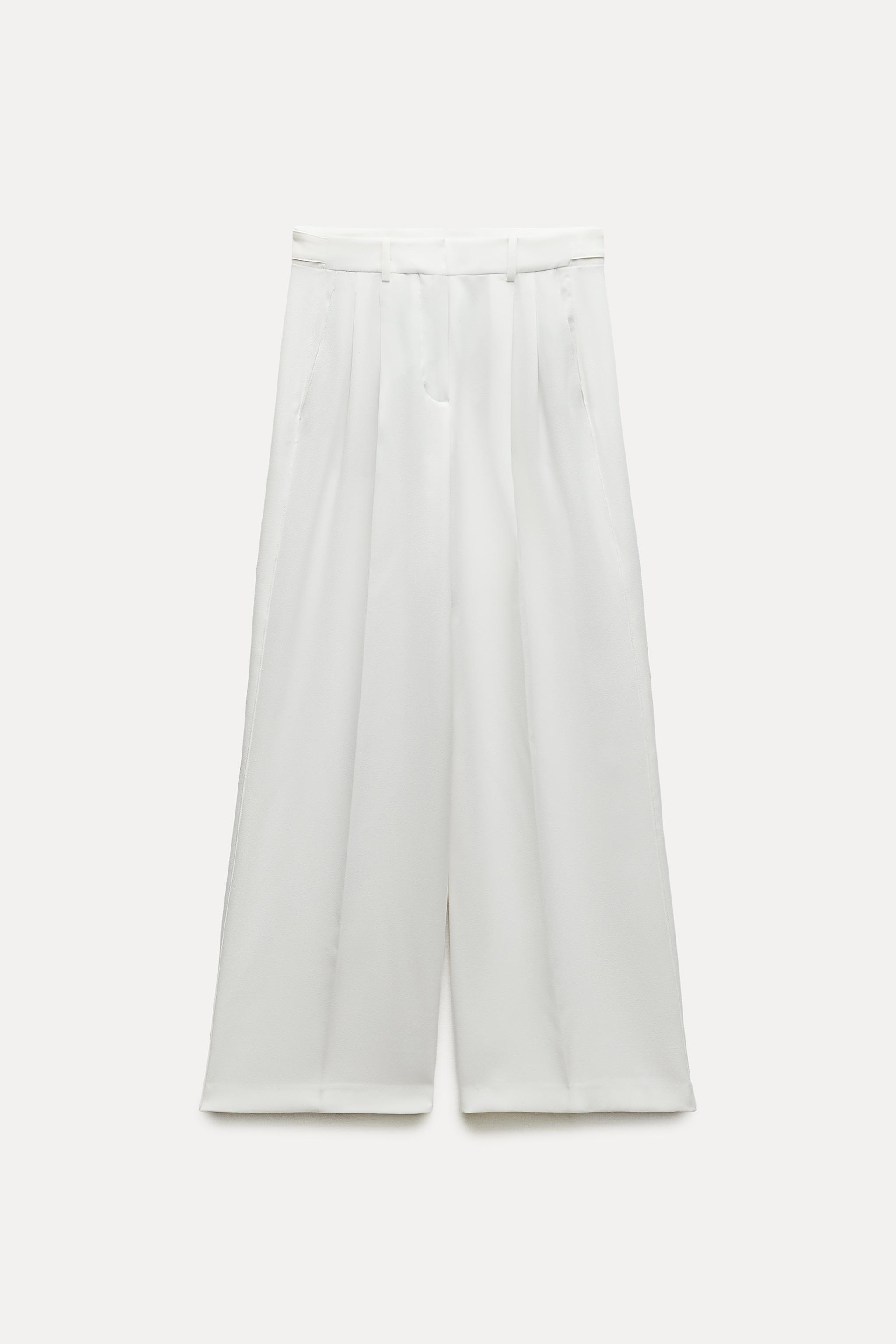 MENSWEAR STYLE PLEATED PANTS ZW COLLECTION - Ecru | ZARA United States