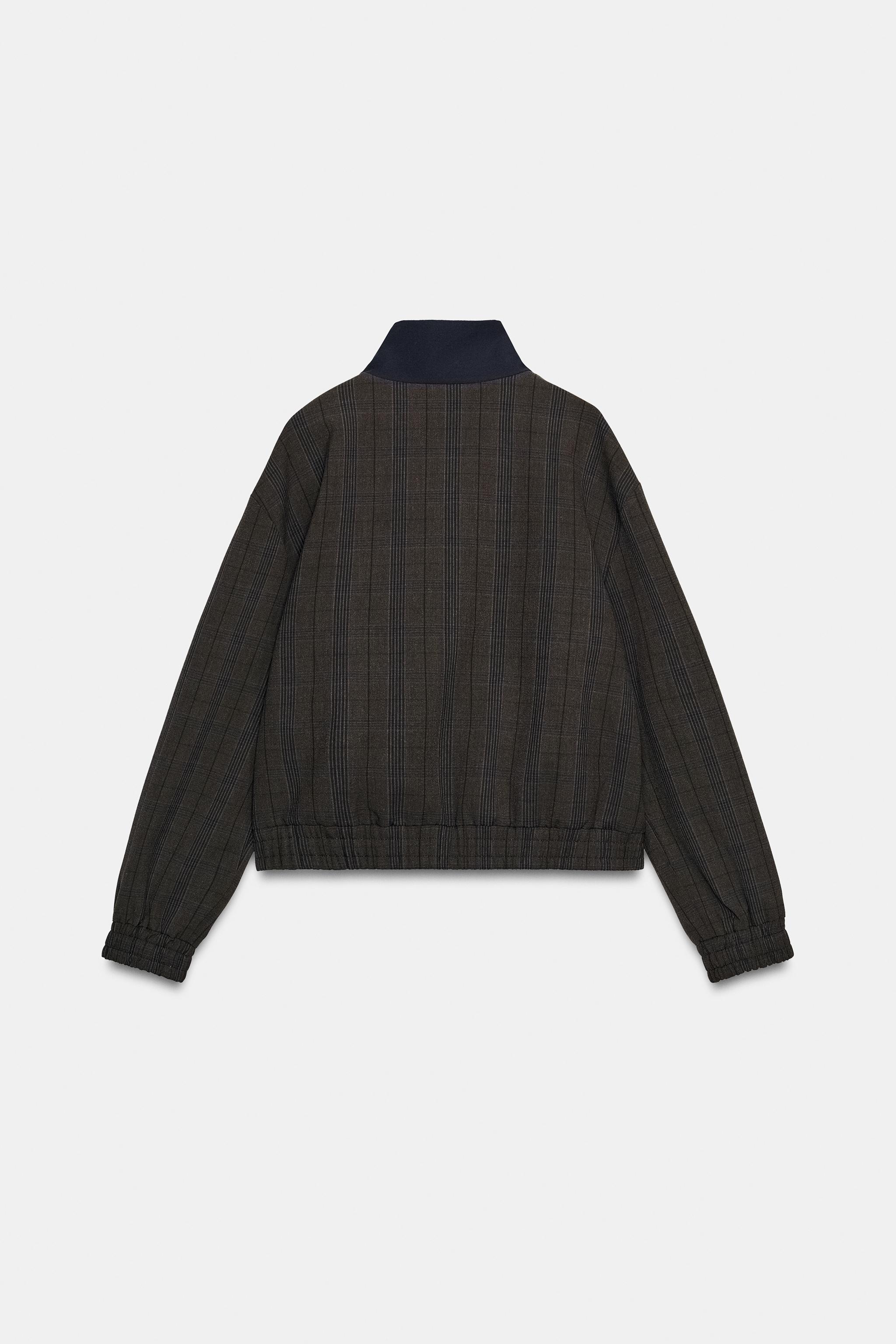 PLAID BOMBER JACKET