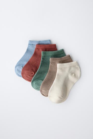 FIVE-PACK OF SHORT SOCKS - Multicoloured by Zara - Image 2