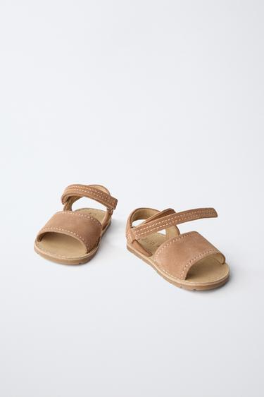 SANDALES EN CUIR PIEDS NUS - Marron de Zara - Image 3