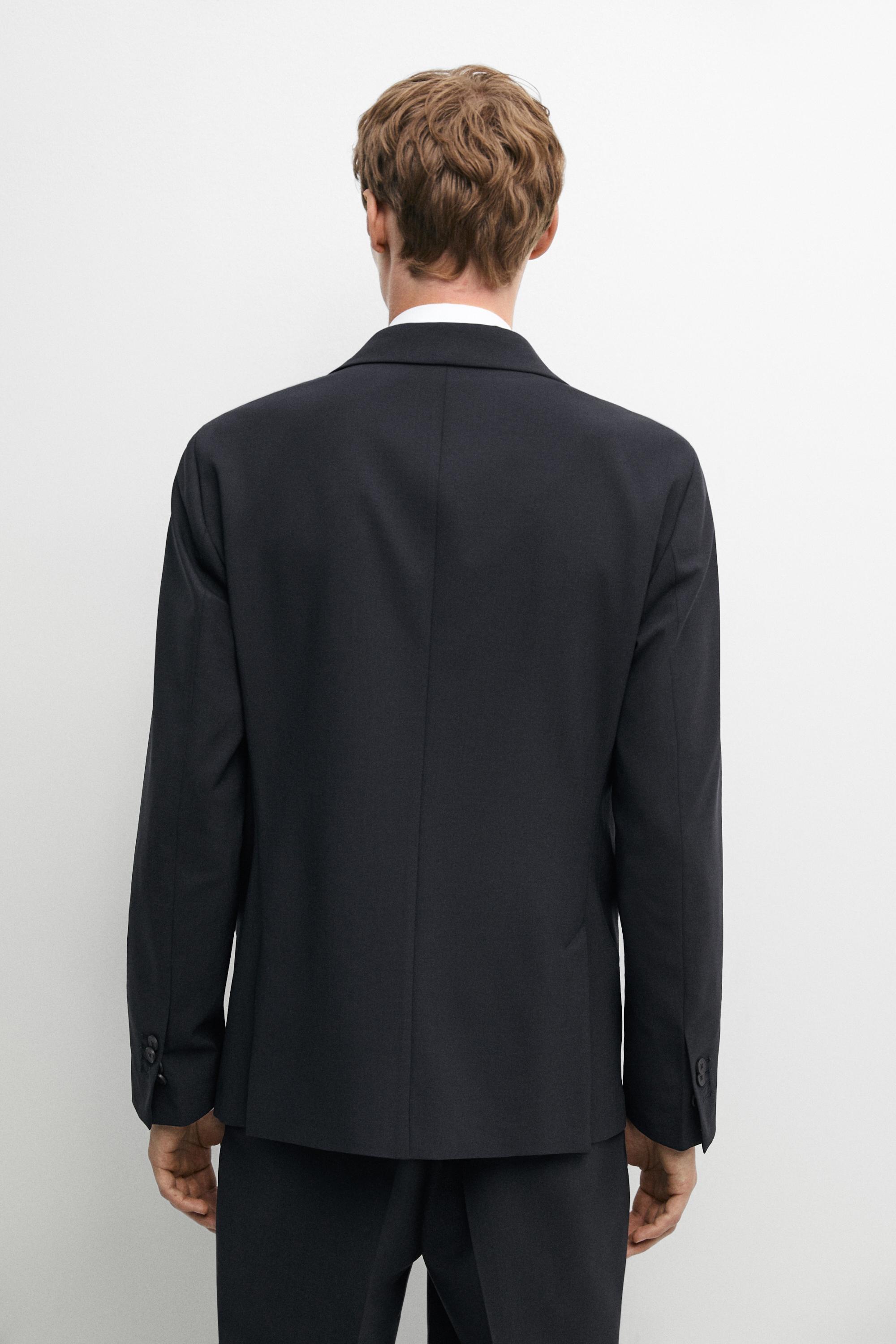 Wool blend suit blazer