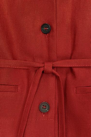 COMBINAISON GILET AVEC LIN - Tuile de Zara - Image 8