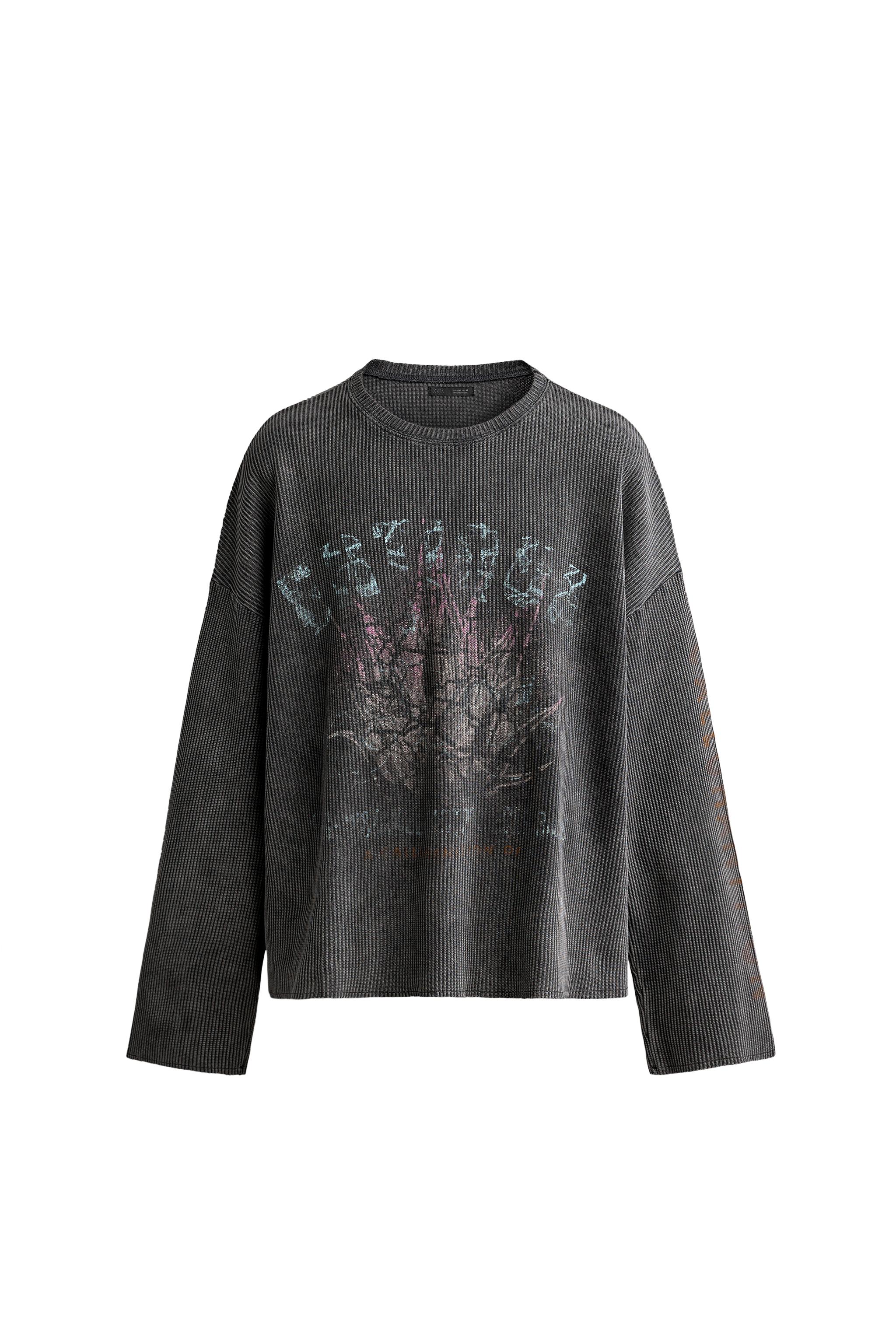 CAMISETA PUNTO ESTAMPADO LAVADO