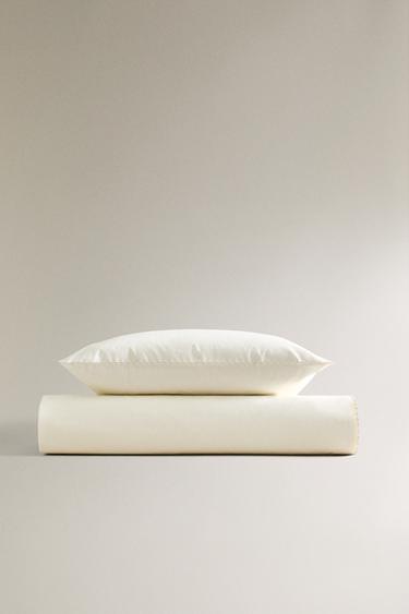 Zara EMBROIDERED BED LINEN - Oyster-white - Image 0