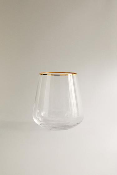 GLAS MIT GOLDRAND BOHEMIA CRYSTAL - Gold von Zara