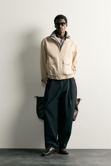 BLOUSON REGULAR FIT COTON - LYOCELL - Sable de Zara