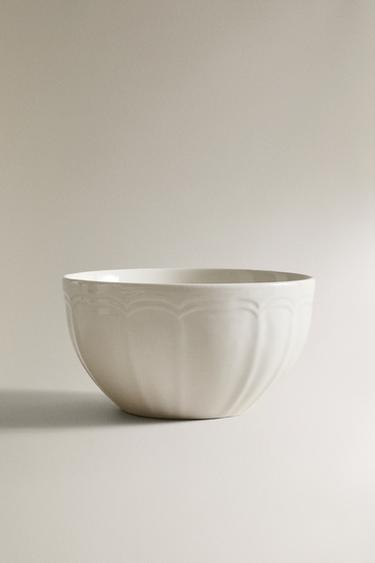 PORCELAIN BOWL WITH RAISED DESIGN - Білий Zara