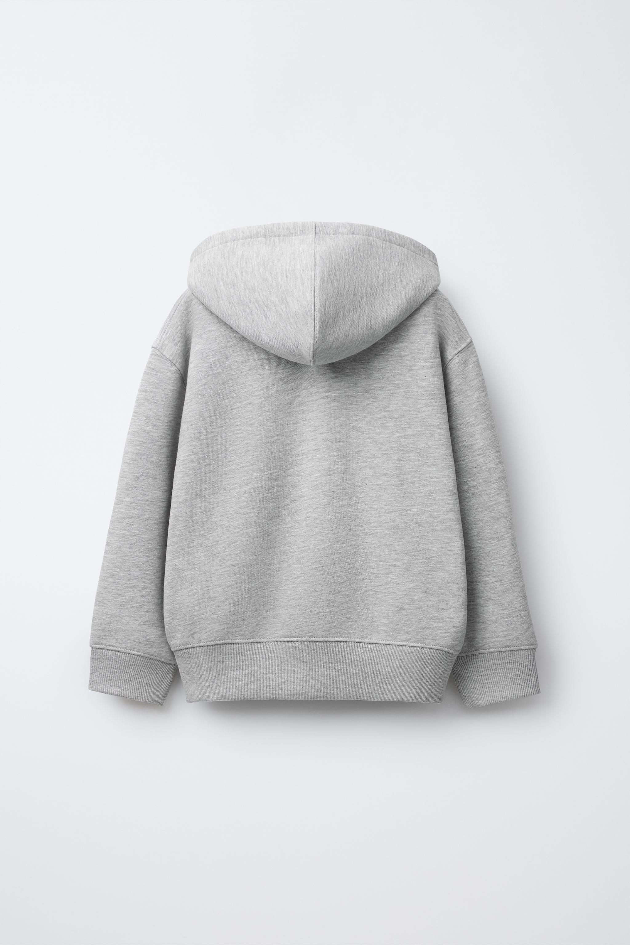 BASIC ZIP SWEATSHIRT - Gray marl | ZARA United States