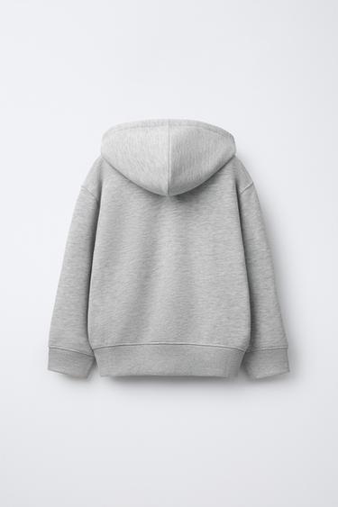 SWEAT BASIQUE ZIPPÉ - Gris chiné de Zara - Image 1