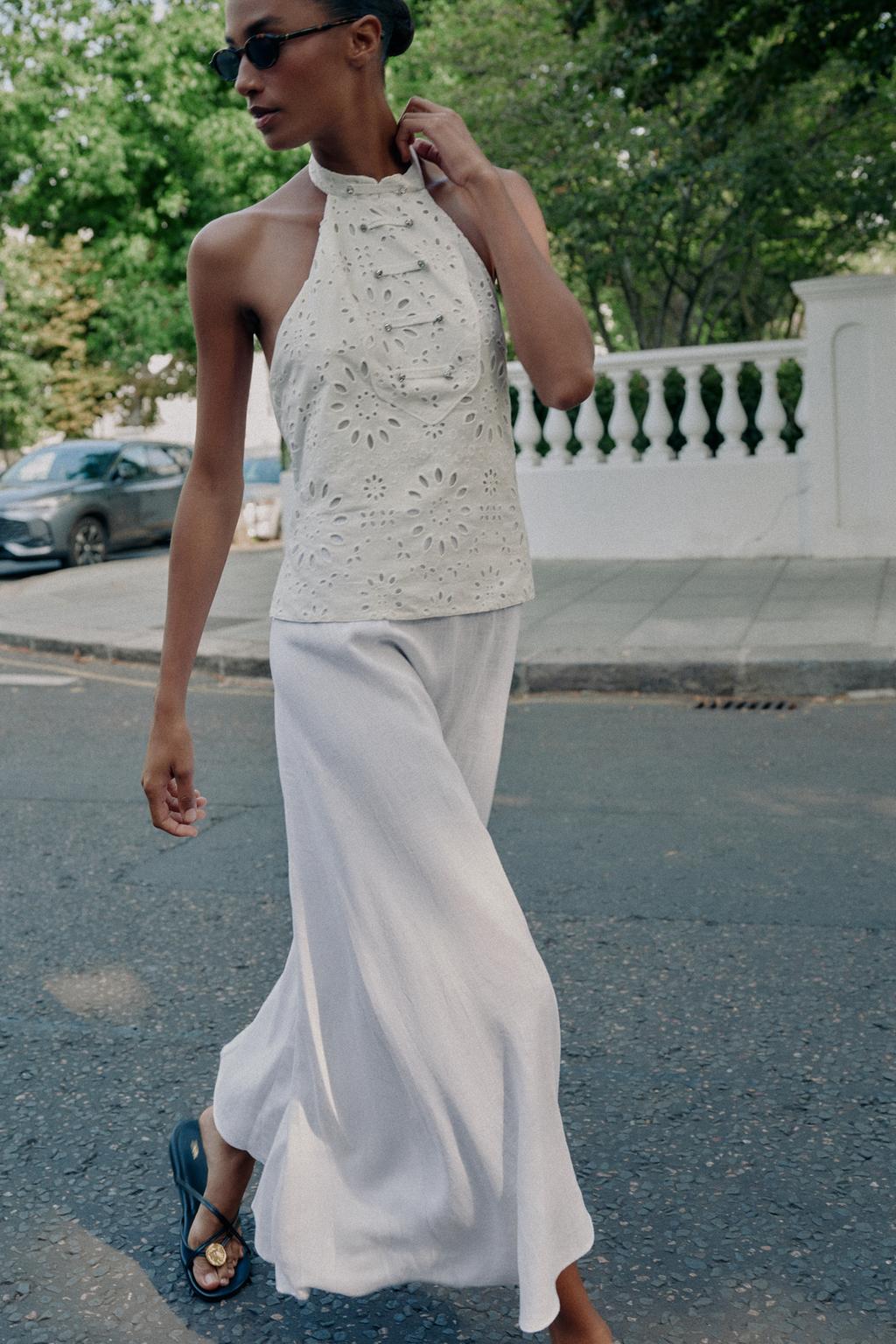 Combined Openwork Embroidered Dress