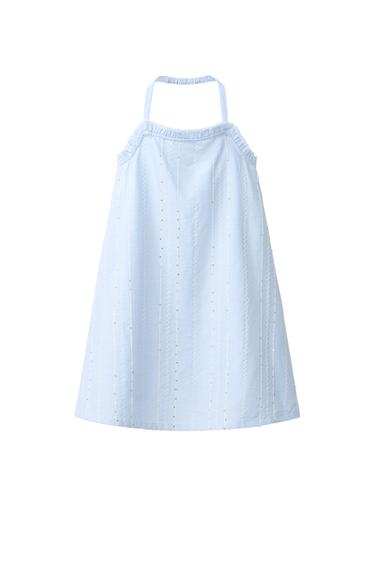 VESTIDO BORDADO LENTEJUELAS - Celeste de Zara