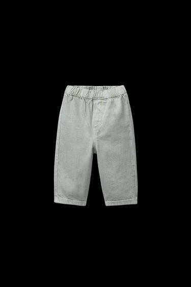 PANTALÓN SARGA FIT ANCHO - Verde medio de Zara