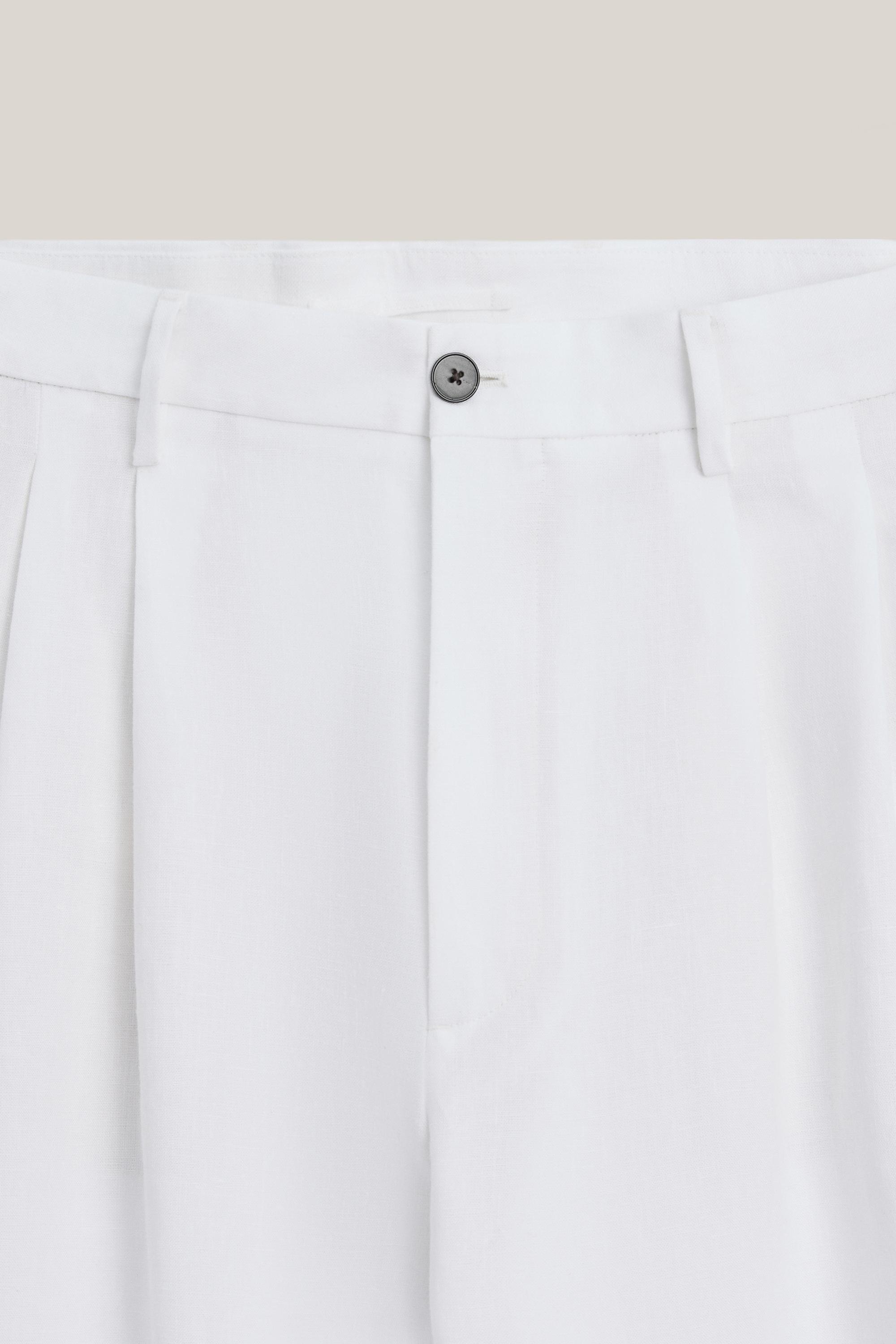 Linen trousers with double dart details - LIMITED EDITION