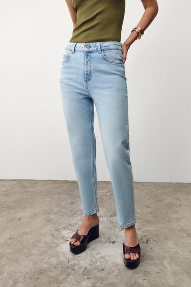 Z.01 MOM FIT COMFORT HIGH-WAIST JEANS - Light blue by Zara - Image 1