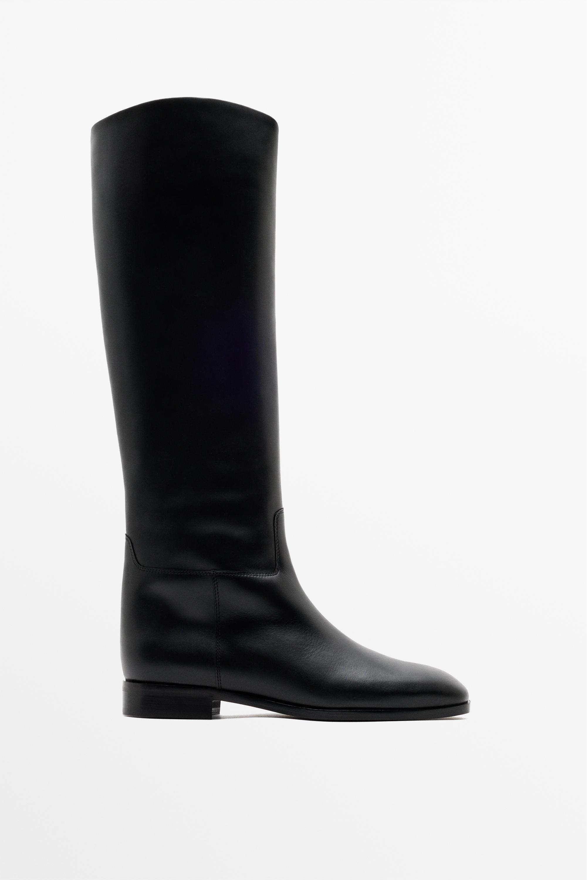 Knee-high leather boots - Made Spain