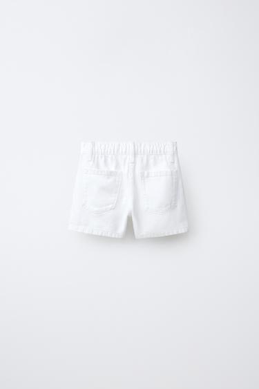 DENIM BERMUDA SKIRT - White by Zara - Image 1