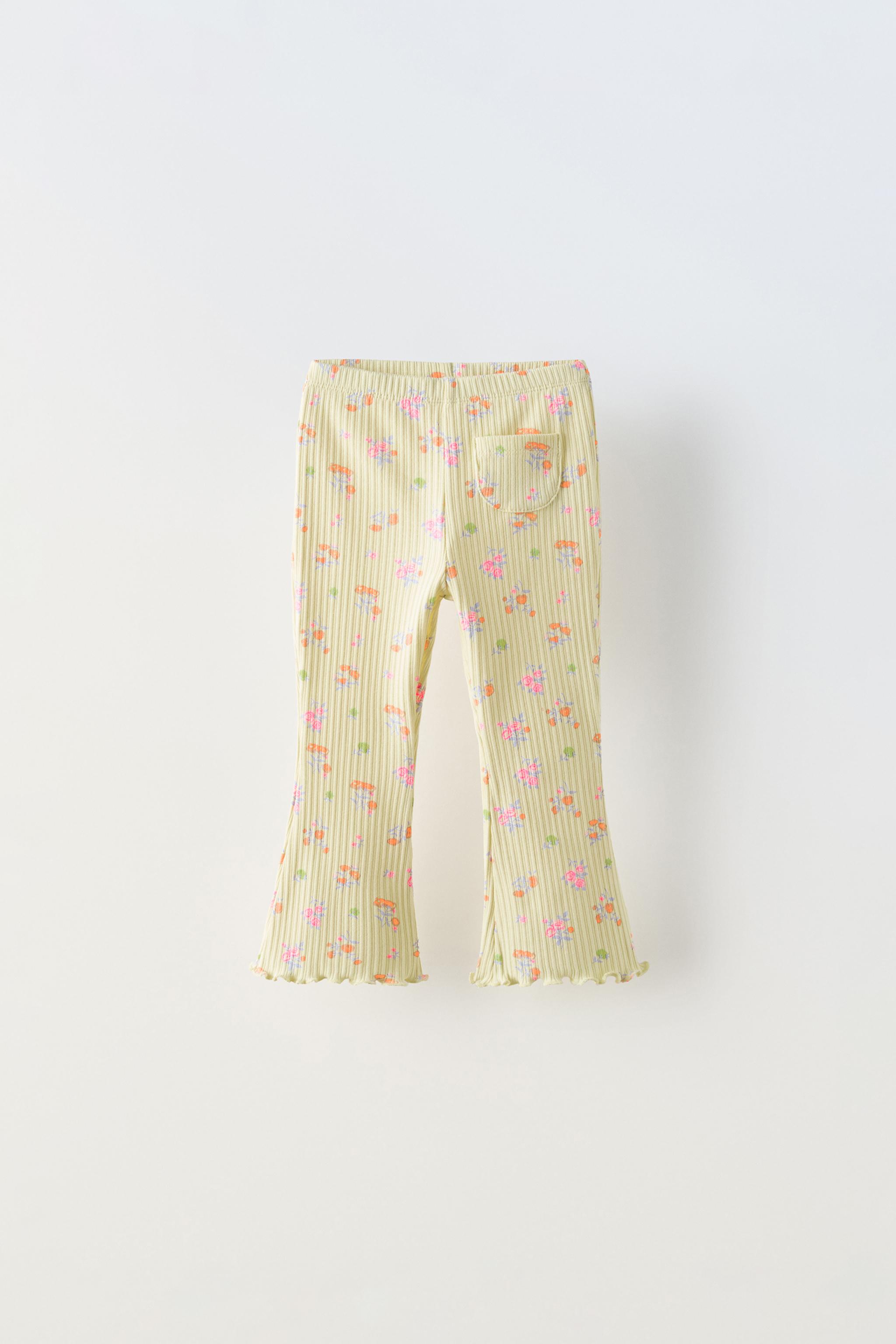 LEGGINS FLARE ESTAMPADO FLORAL Amarillo claro ZARA Mexico