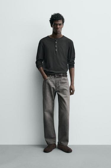 JEANS REGULAR FIT - Cinzento da Zara - Imagem 0