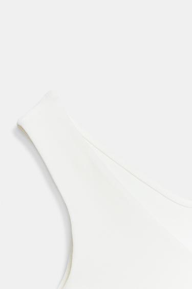 T-SHIRT ÉPAULES DÉNUDÉES - Blanc cassé de Zara - Image 2