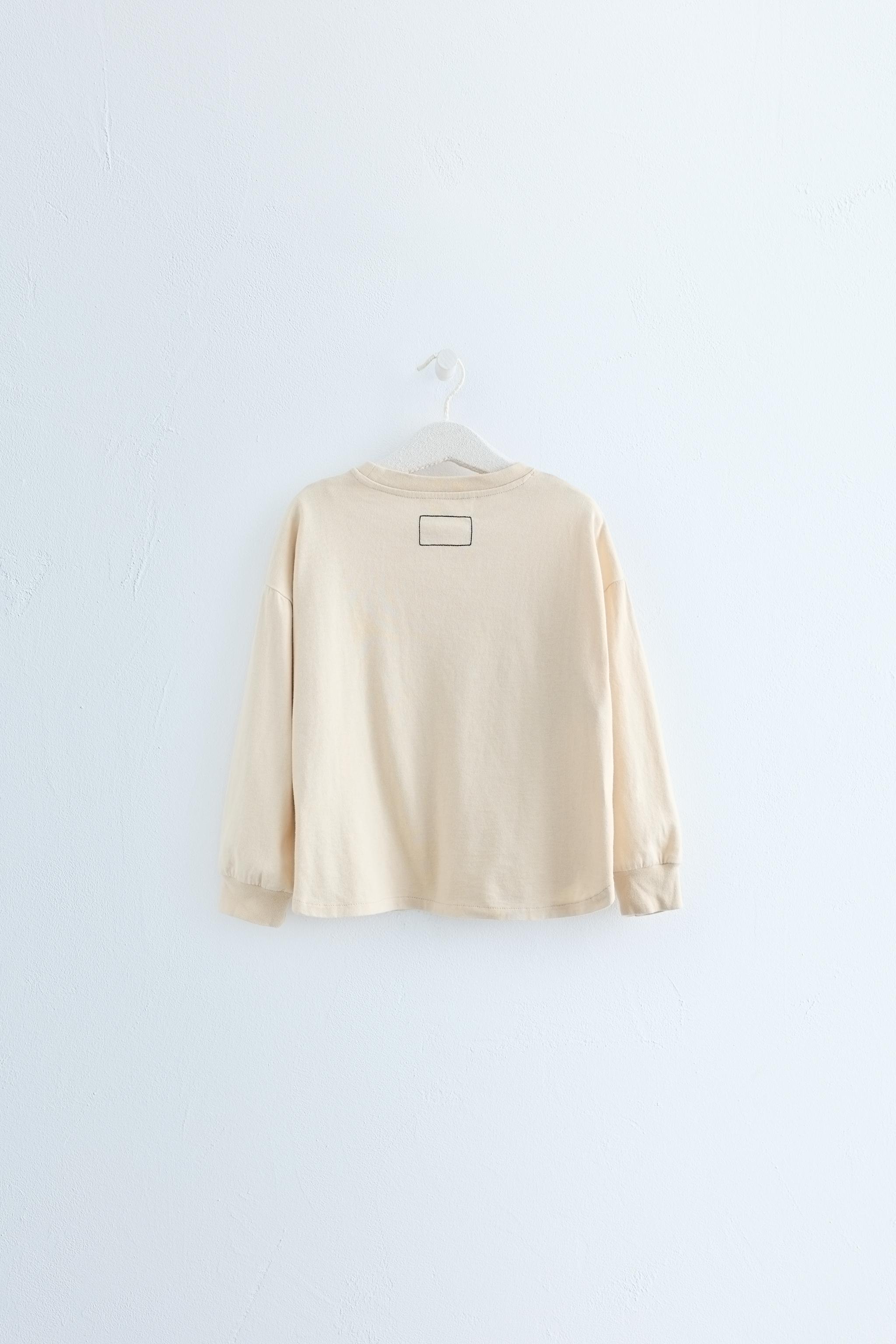 ZARA TIMELESS - T-SHIRT UNIE POIGNETS