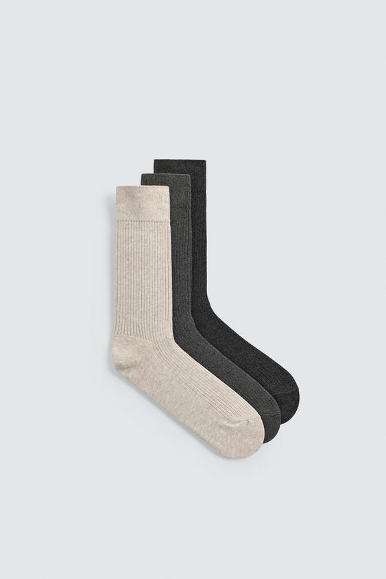 BASIC RIBBED SOCKS PACK OF 3