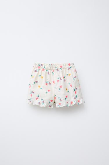 SHORT À FLEURS BRODÉES - Multicolore de Zara - Image 0