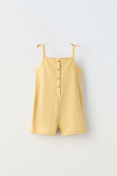 COMBINAISON À BRETELLES ET BOUTONS - Jaune de Zara