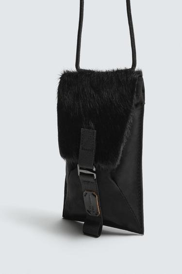 SAC BANDOULIÈRE DÉTAIL EFFET FOURRURE X SR_A - Noir de Zara - Image 5