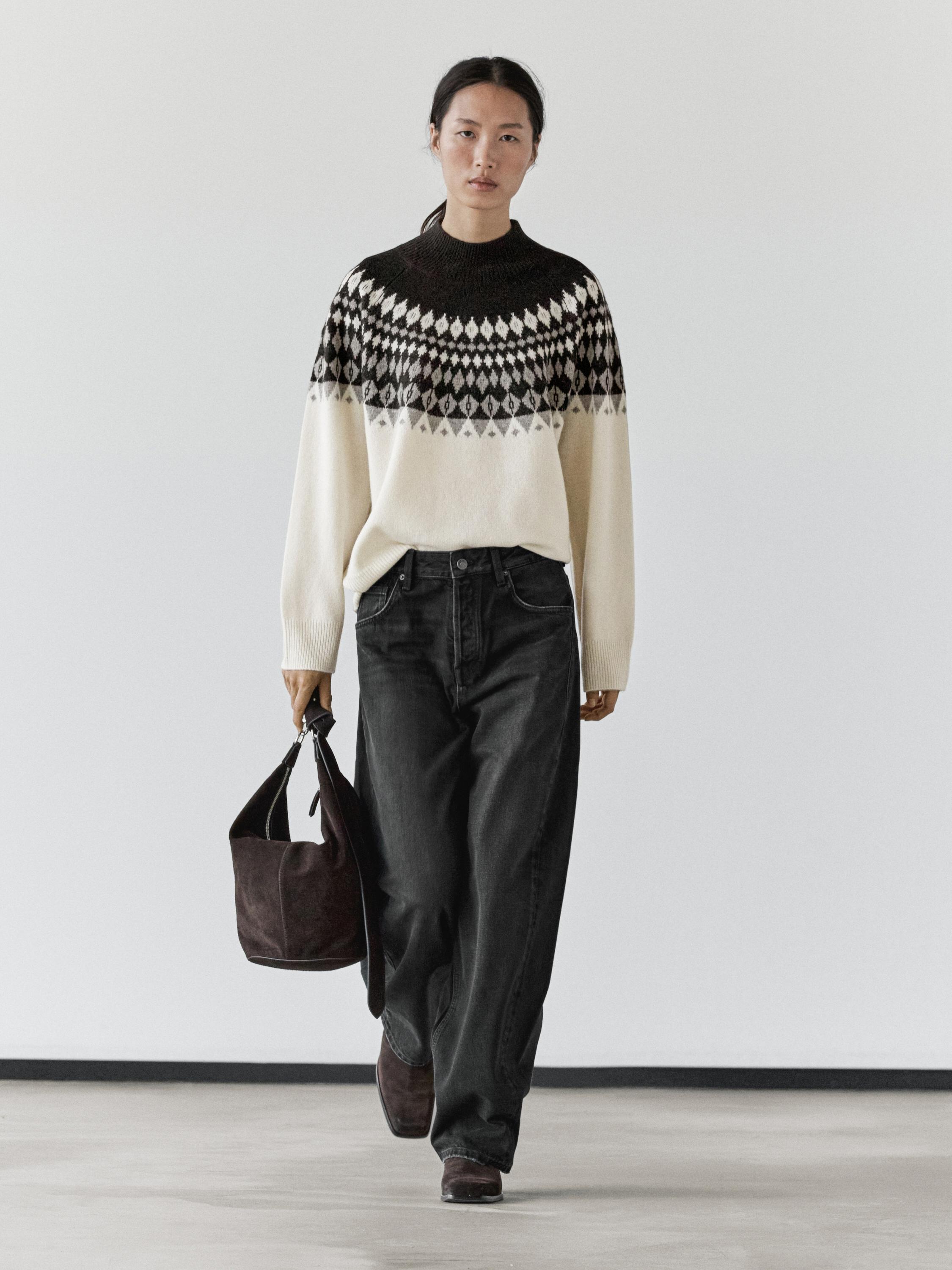 Mid-rise balloon fit jeans