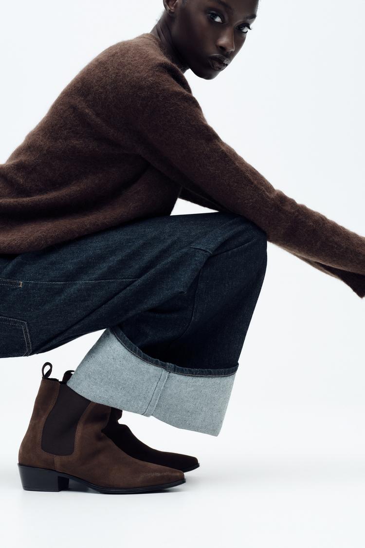 PULL TAB CHELSEA ANKLE BOOTS Brown ZARA Mexico