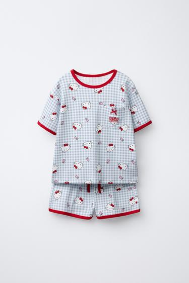 2-6 ANOS/ PIJAMA HELLO KITTY © SANRIO - Azul da Zara - Imagem 0