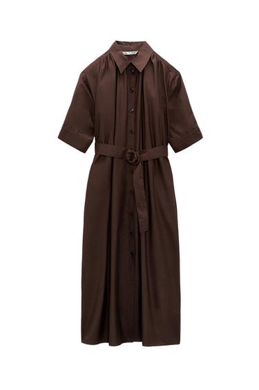 BELTED SHIRTDRESS