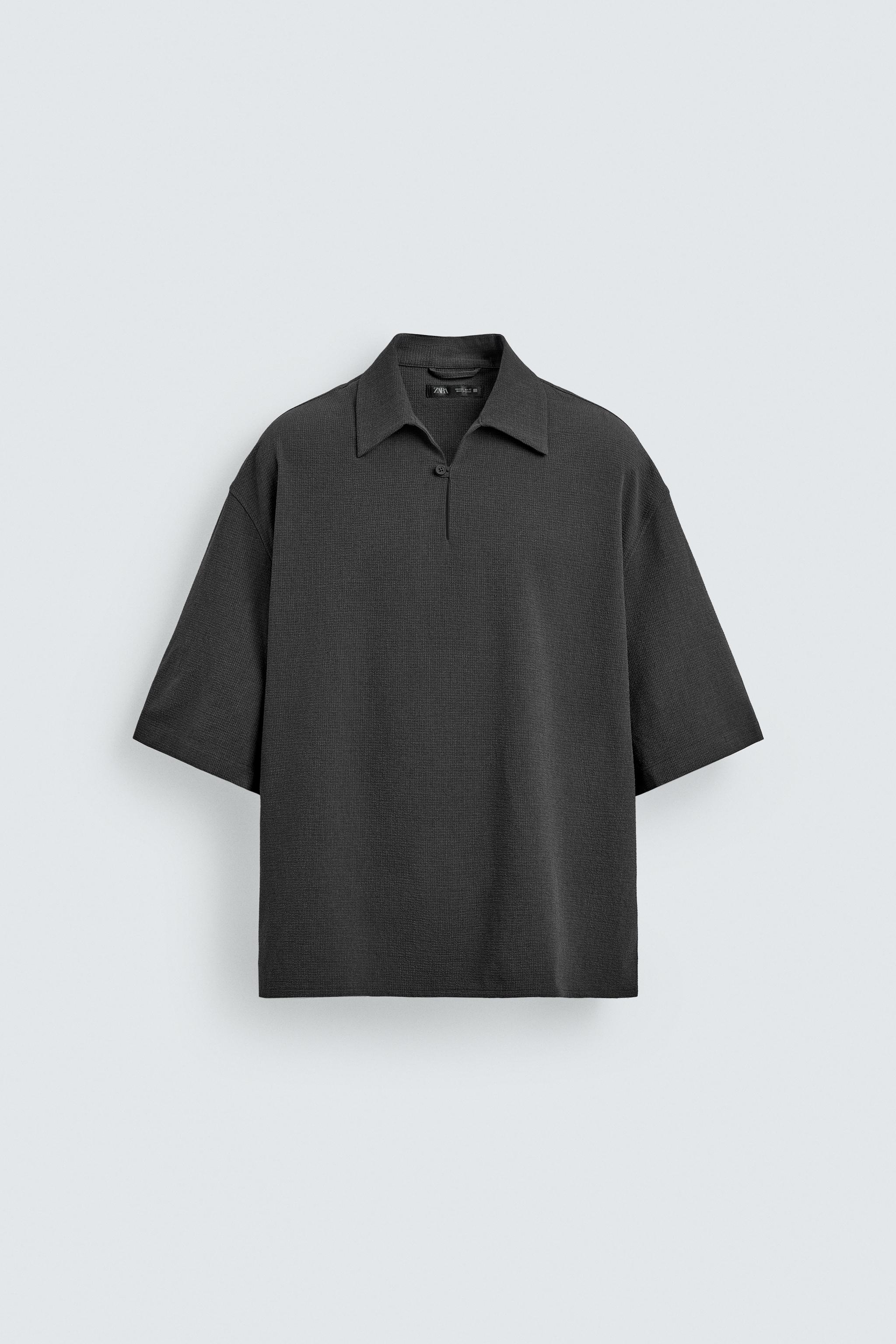 CHEMISE POLO RELAXED FIT TEXTURE IRRÉGULIÈRE