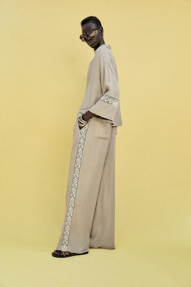 CHEMISE MANCHES BRODÉES - Sable de Zara - Image 2