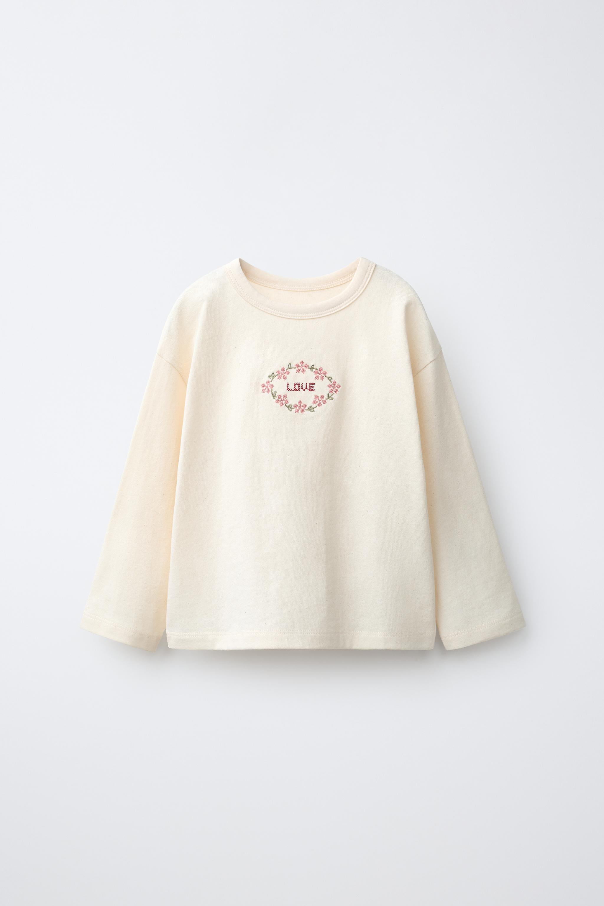 Детские футболки Zara CROSS-STITCH EMBROIDERED T-SHIRT